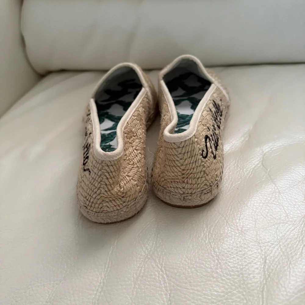Gianni Bini ‘Ciao Bella’ Beige Espadrilles with Embroidered Detail